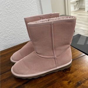 Time and Tru Blush Pink Short Plush Winter Boots